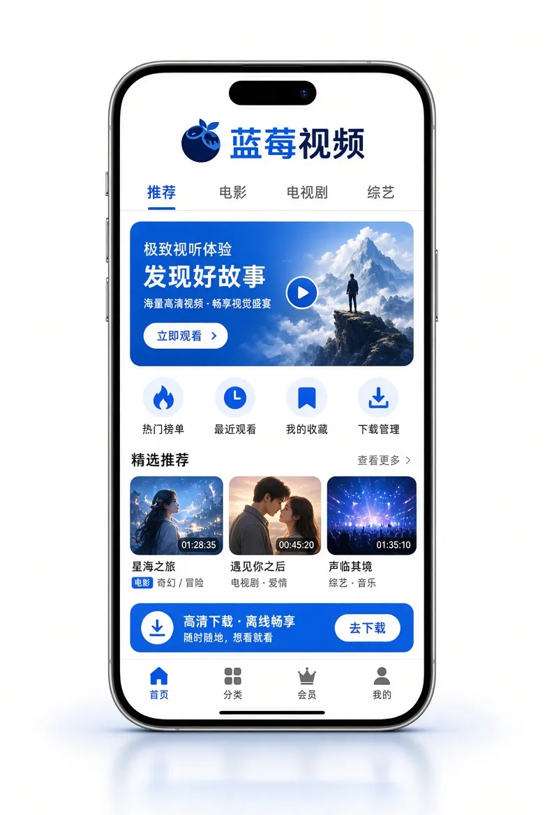 蓝莓视频APP产品视觉